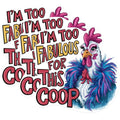 (3 Pack) Fabulous Chicken Decals - Funny Chicken Coop - Decorative Chicken Art - 3 Inches On Longest Side - Easy Peel & Apply - Made in USA - 3MCS1016