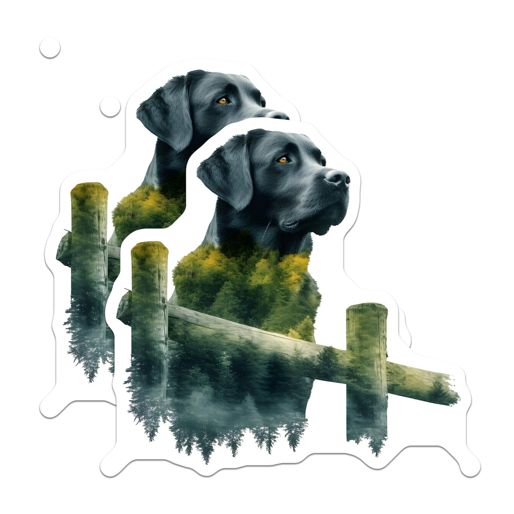 (2 Pack) Labrador Retriever Magnets - Black Lab Decor - Dog Breed Lover Fridge Decor - 5" On Longest Side - Premium Magnet - for Cars, Refrigerators, Toolboxes, Lockers - Made in USA - MAG14278