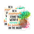 (2 Pack) Pineapple Quote Magnets - Tropical Vibe - Inspirational Kitchen Decor - 5" On Longest Side - Premium Magnet - for Cars, Refrigerators, Toolboxes, Lockers - Made in USA - MAG16877