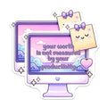 (2 Pack) Your Worth is Not Measured by Your Productivity Stickers - Inspirational Quote - Cute Motivational - 5" On Longest Side - Sticks to Smooth Flat Surfaces - Made in USA - BMCS7499