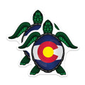 (2 Pack) Colorado Flag Sea Turtle Design Magnets - State Identity Pride Emblem - Refrigerator Locker Display Magnet - 5 Inches On Longest Side - Thick Durable Magnet - Made in USA - MAG19104