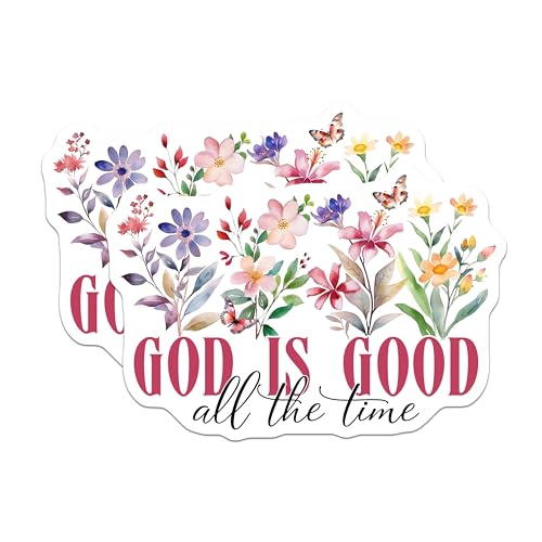 (2 Pack) God is Good All The Time Magnets Magnets - Inspirational Home Decor - 5" On Longest Side - Made in USA - Sticks to Refrigerators & Metal Surfaces - MAG8573