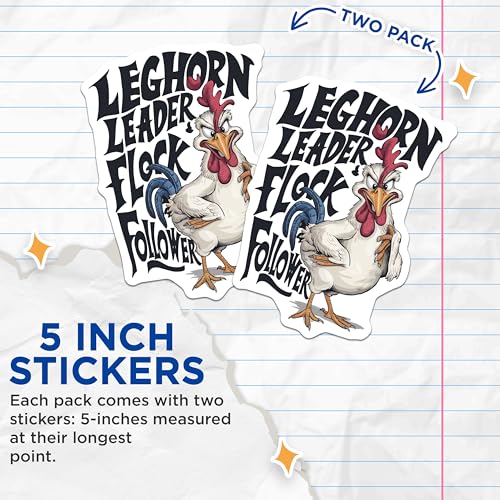 Bliss Monkey Co. Funny Chicken Coffee Mug - Leghorn Leader Flock Follower - 11 Ounce Coffee Cup - Bold and Humorous Design - Premium Ceramic - Design Printed On Both Sides - BMCM4123