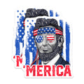 (2 Pack) Abe Lincoln Magnets - Patriotic America Refrigerator Decor - Funny US Flag Collectible - 5 Inches On Longest Side - Thick Durable Magnet - Made in USA - MAG25043