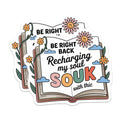 (2 Pack) Souk Recharging Soul Magnets - Whimsical Book Art - Aesthetic Fridge Decor - 5 Inches On Longest Side - Thick Durable Magnet - Made in USA - MAG21787