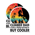 (2 Pack) Climber Dad Magnets - Like a Regular Dad But Cooler - Father's Day - Rock Climbing Dad Gift - Adventure Dad - 5" On Longest Side - for Cars, Fridges, Toolboxes - Made in USA - MAG3963
