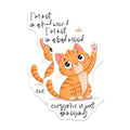 (2 Pack) Funny Cat Mood Magnets - Humorous Feline Quote Magnets - Cute Cat Artwork Magnets for Refrigerator - 5" On Longest Side - for Cars, Refrigerators, Toolboxes, Lockers - Made in USA BMCS3321