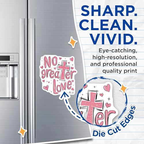 (2 Pack) No Greater Love Magnets - Inspirational Christian - Biblical Magnet - Religious Quote Magnet - 5" On Longest Side - for Cars, Fridges, Toolboxes - Made in USA - MAG3961