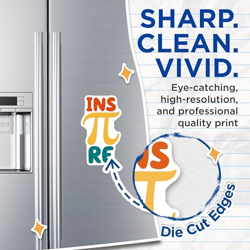 (2 Pack) Inspire Magnets - Motivational Quotes - Pi Symbol - 5" On Longest Side - for Cars, Fridges, Toolboxes - Made in USA - MAG8171