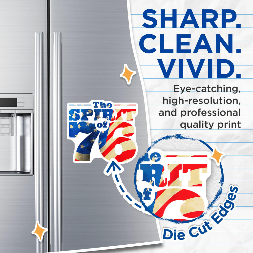 (2 Pack) Spirit of 76 Magnets - Patriotic American Flag - Independence Day Decor - Revolutionary War History - 5 Inches On Longest Side - Thick Durable Magnet - Made in USA - MAG30082