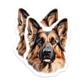 (2 Pack) German Shepherd Dog Magnets - Realistic Canine Art - Pet Lover Home Accent for Dog Mom Dad - 5 Inches On Longest Side - Thick Durable Magnet - Made in USA - MAG28365