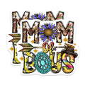 (2 Pack) Mom of Boys Magnets - Western Cowgirl Mama - Turquoise Sunflower Design Magnet - 5 Inches On Longest Side - Thick Durable Magnet - Made in USA - MAG24965