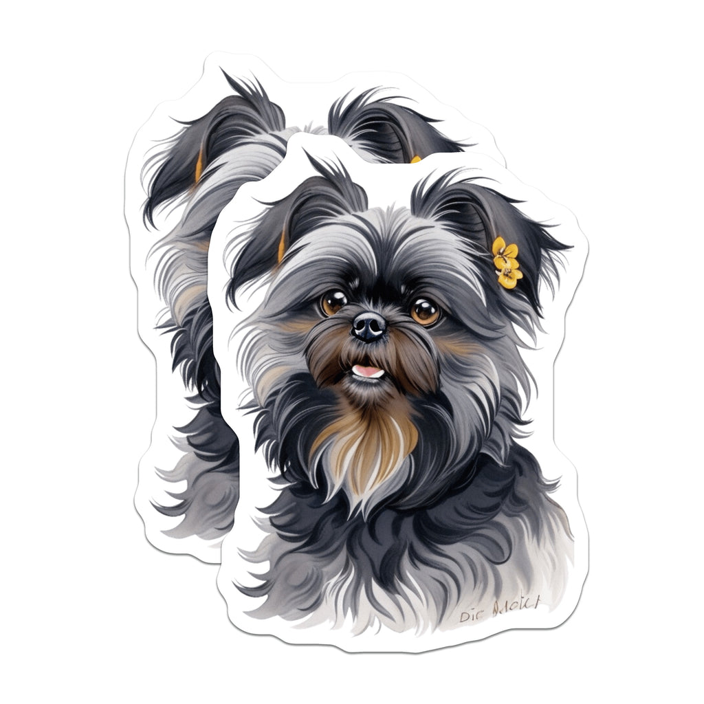 (2 Pack) Shih Tzu Dog Magnets - Cute Pet Portrait - Animal Lover Fridge Decor - 5 Inches On Longest Side - Thick Durable Magnet - Made in USA - MAG39597