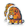 (2 Pack) Cartoon Lion Magnets - Majestic Animal Decor - Refrigerator Locker Accent - 5 Inches On Longest Side - Thick Durable Magnet - Made in USA - MAG21792