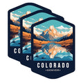 (3 Pack) Colorado Decals - Denver Mountain Decal - Laptop Decals - 3 Inches On Longest Side - Easy Peel & Apply - Made in USA - 3MCS0347