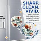 (2 Pack) World's Best Teacher Magnets - Inspirational Teacher - Appreciation Gifts for Teachers - 5" On Longest Side - for Cars, Fridges, Toolboxes - Made in USA - MAG4428