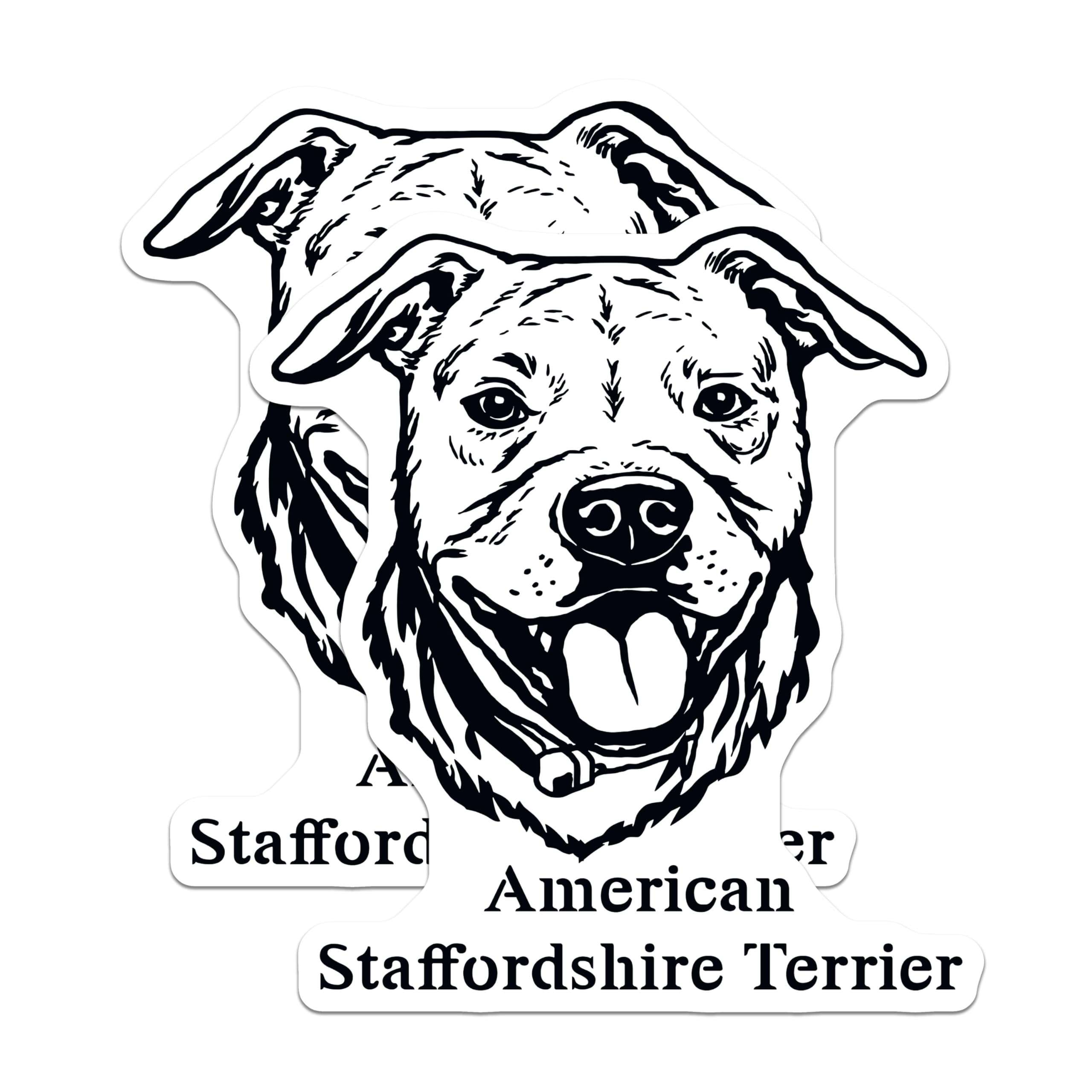 (2 Pack) American Staffordshire Terrier Magnets - Dog Lovers - Pet Owner Decals - 5" On Longest Side - for Cars, Fridges, Toolboxes - Made in USA - MAG4016