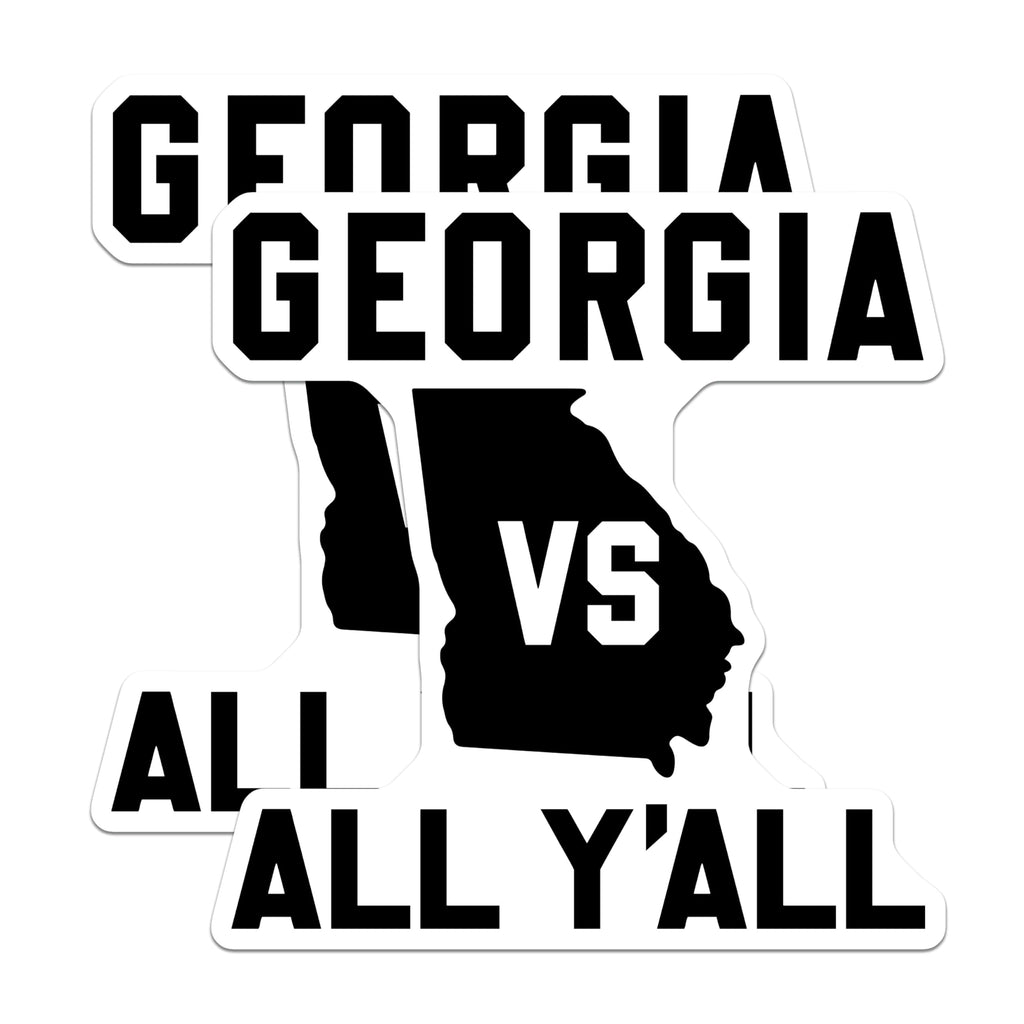 (2 Pack) Georgia Bulldogs Magnets - All Yall Bulldogs - College Football Team Magnets - 5" On Longest Side - Premium Magnet - for Cars, Refrigerators, Toolboxes, Lockers - Made in USA - MAG17617