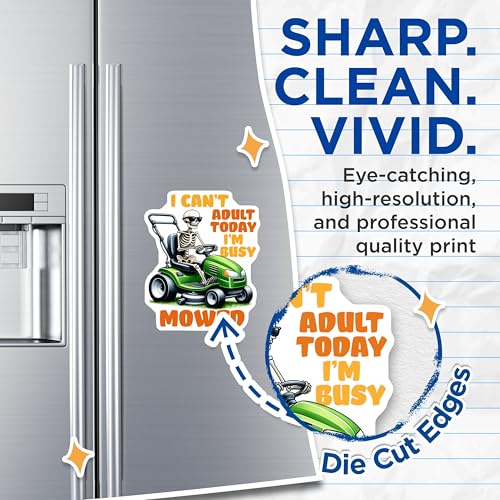 (2 Pack) Humorous Yard Decor Magnet - 5" On Longest Side - Sticks to Smooth Flat Surfaces - Made in USA - MAG9760