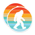 (2 Pack) Bigfoot Magnets - Retro Sunset Sasquatch Decor - Cryptid Explorer Refrigerator Magnets for Adventurers - 5 Inches On Longest Side - Thick Durable Magnet - Made in USA - MAG22390