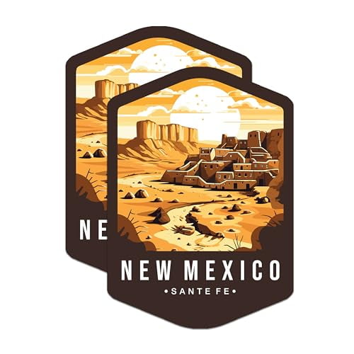 (2 Pack) New Mexico State and Capitol Magnets - NM State Magnet - Choose from 50 States - 5" On Longest Side - Premium Magnet - for Cars, Refrigerators, Toolboxes, Lockers - Made in USA - MAG1487