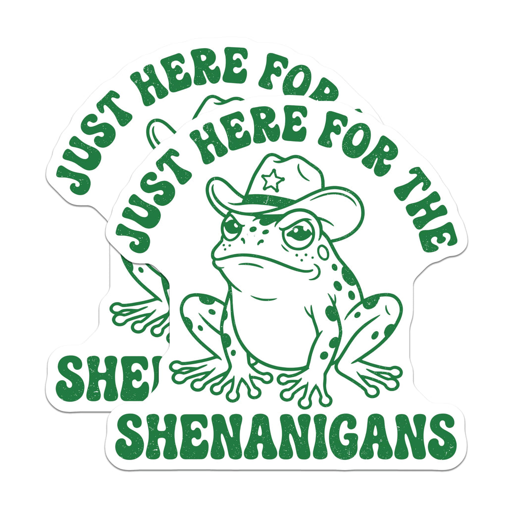 (2 Pack) Shenanigans Frog Magnets - Funny Frog Decor - Cowboy Frog Magnets - 5" On Longest Side - Premium Magnet - for Cars, Refrigerators, Toolboxes, Lockers - Made in USA - MAG16910