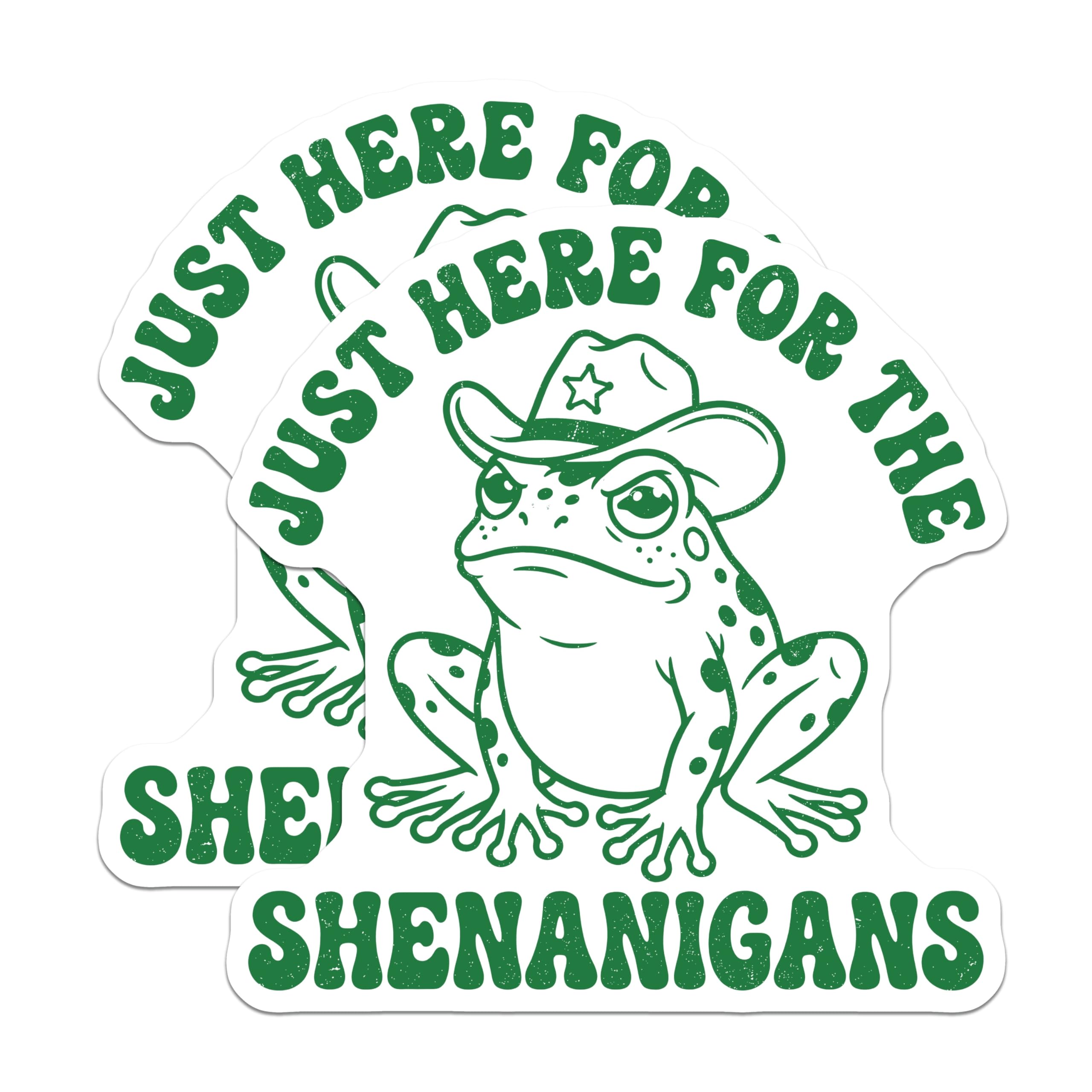 (2 Pack) Shenanigans Frog Magnets - Funny Frog Decor - Cowboy Frog Magnets - 5" On Longest Side - Premium Magnet - for Cars, Refrigerators, Toolboxes, Lockers - Made in USA - MAG16910