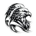 (2 Pack) American Eagle Stickers - Patriotic USA Symbol - Bald Eagle Decals- 5" On Longest Side - Sticks to Smooth Flat Surfaces - Made in USA - BMCS16558