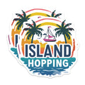 (2 Pack) Island Hopping Magnets - Tropical Travel Decor - Summer Vacation Souvenir - Beach Vibe Refrigerator Accessories - 5 Inches On Longest Side - Thick Durable Magnet - Made in USA - MAG37078