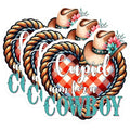 (3 Pack) Cupid Cowboy Decals - Western Valentines - Rodeo Decal - 3 Inches On Longest Side - Easy Peel & Apply - Made in USA - 3MCS1929