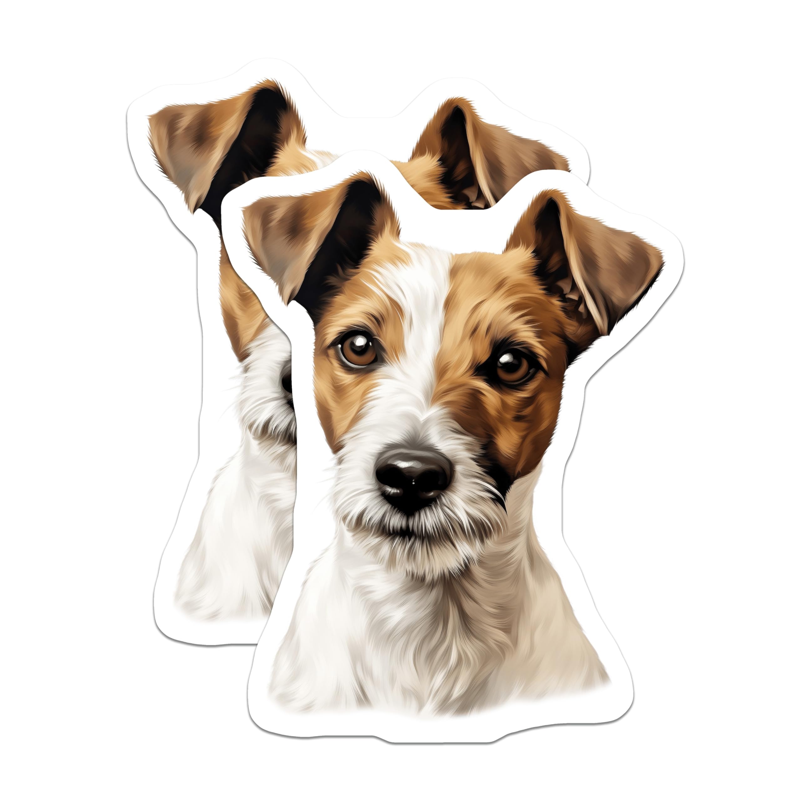 (2 Pack) Jack Russell Terrier Magnets - Dog Lover Decor - Pet Memorial Souvenir for Dog Owners - 5 Inches On Longest Side - Thick Durable Magnet - Made in USA - MAG29128