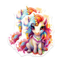 (2 Pack) Cute Rainbow Unicorn Magnets - Magical Fantasy Decor - Kids Room Aesthetic - 5 Inches On Longest Side - Thick Durable Magnet - Made in USA - MAG38960