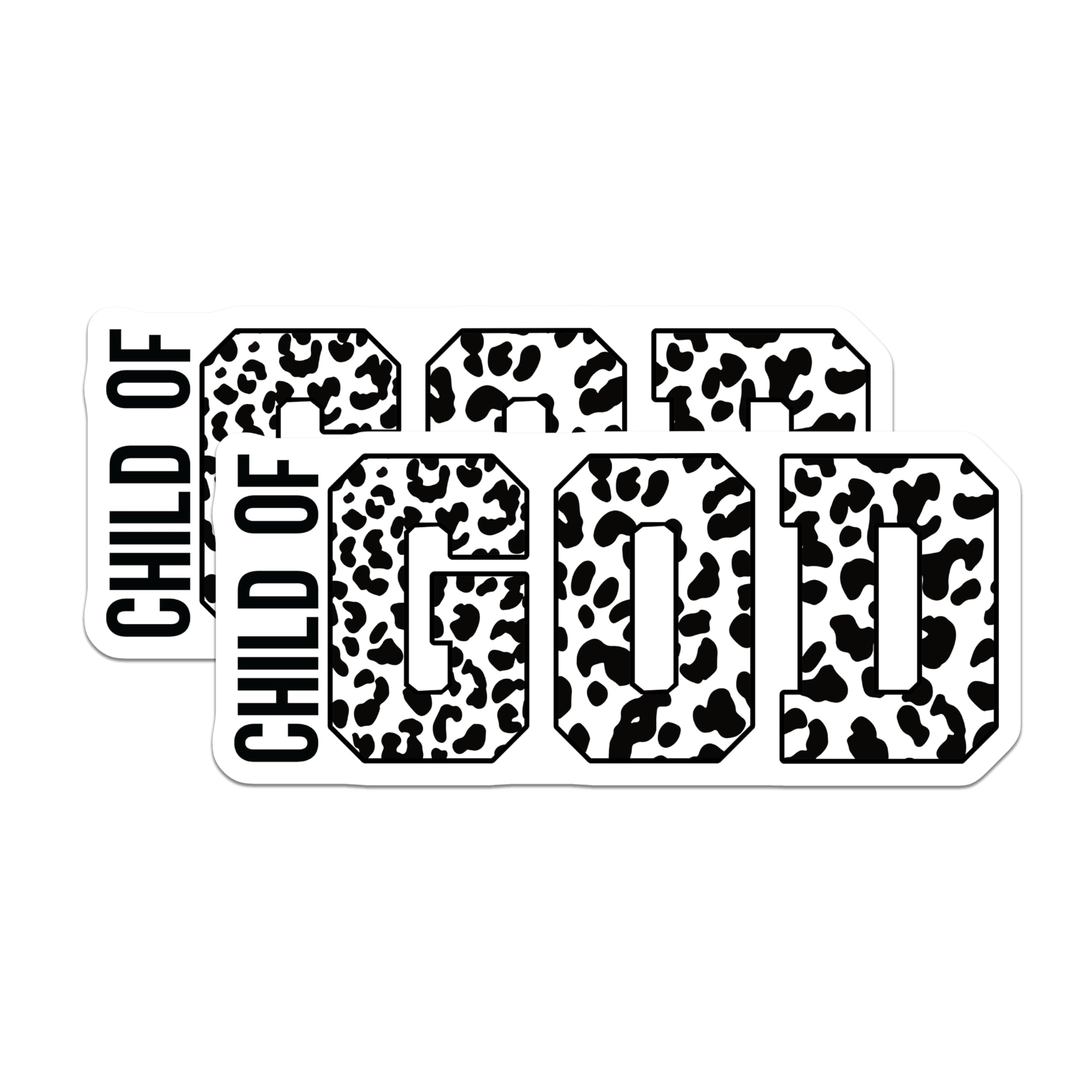(2 Pack) Child of God Magnets - Christian Faith Statement - Trendy Cow Print Decor - 5 Inches On Longest Side - Thick Durable Magnet - Made in USA - MAG28653