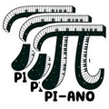 (3 Pack) Piano Decals - Math Pun - Musical Stickers - 3 Inches On Longest Side - Easy Peel & Apply - Made in USA - 3MCS6926