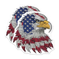 (2 Pack) American Bald Eagle Stickers - Patriotic Eagle Art - USA Flag Eagle Design - 5" On Longest Side - Sticks to Smooth Flat Surfaces - Made in USA - BMCS6405