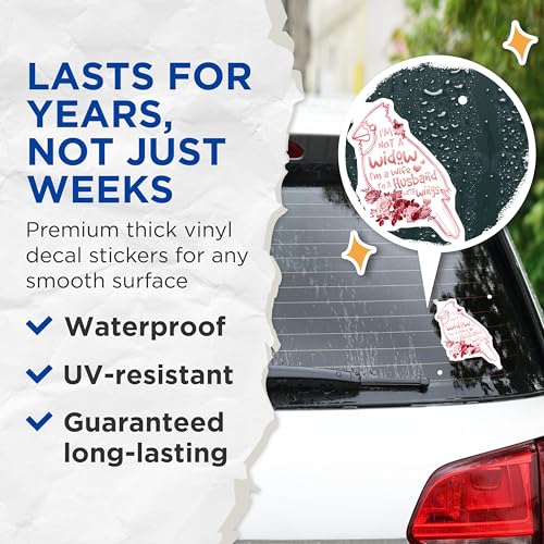 (2 Pack) Cardinal Bird Stickers - Memorial Decal - Sentimental Quote Stickers - 5" On Longest Side - Sticks to Smooth Flat Surfaces - Made in USA - BMCS6130