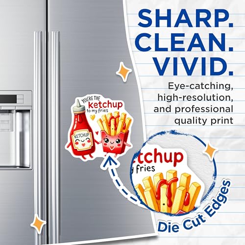(2 Pack) Cute Food Magnet - Ketchup and Fries - Funny Kitchen Decor - 5" On Longest Side - for Cars, Refrigerators, Toolboxes, Lockers - Made in USA BMCS3515