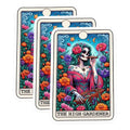(3 Pack) High Gardener Tarot Decals - Day of The Dead - Sugar Skull Decor - 3 Inches On Longest Side - Easy Peel & Apply - Made in USA - 3MCS4199