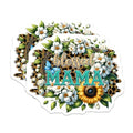 (2 Pack) Blessed Mama Magnets - Floral Design - 5" On Longest Side - for Cars, Fridges, Toolboxes - Made in USA - MAG8180