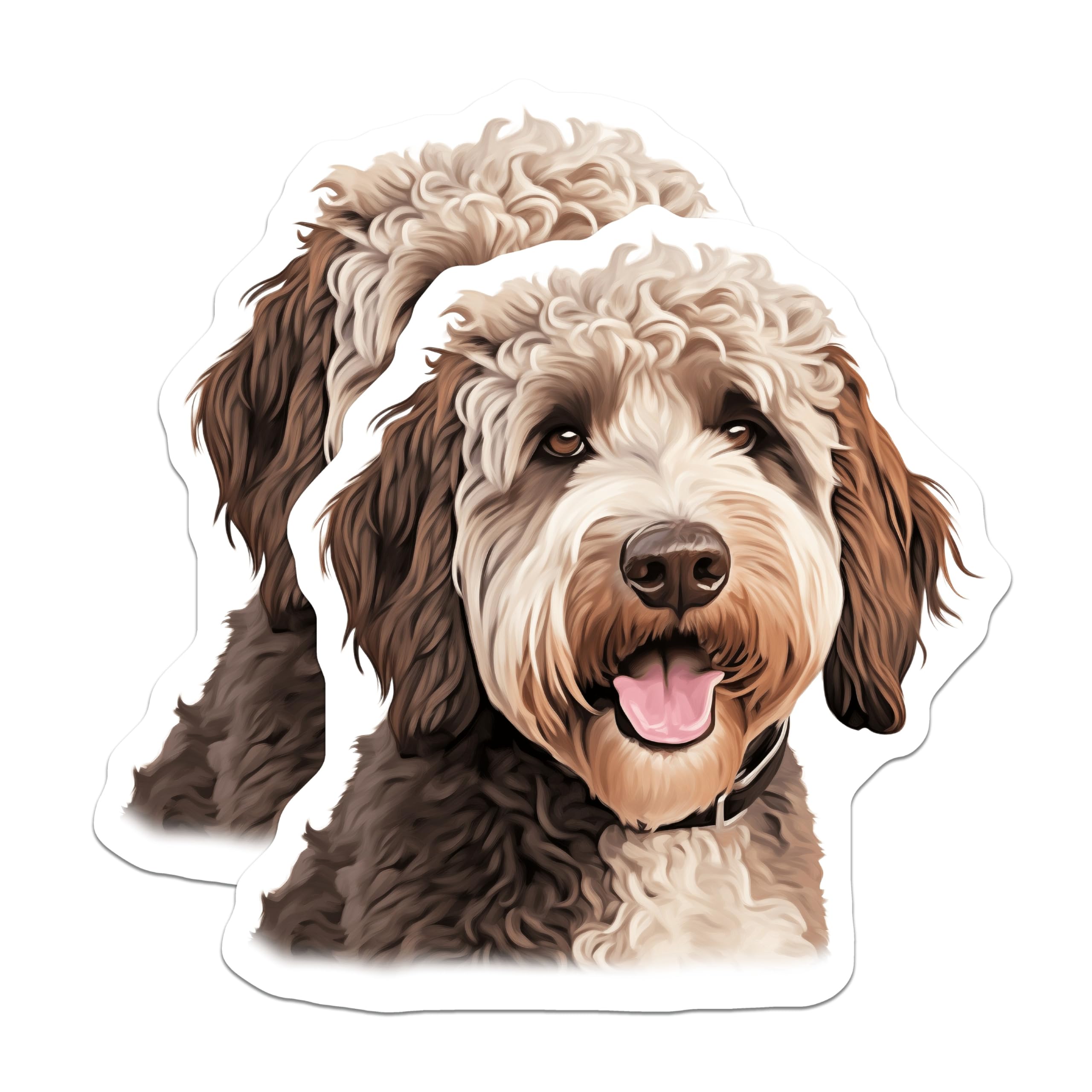 (2 Pack) Doodle Dog Magnets - Pet Lover Decor - Dog Mom Accessory - 5 Inches On Longest Side - Thick Durable Magnet - Made in USA - MAG25802