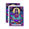 (2 Pack) Gym Skeleton Magnets - Fitness Lover Art - Day of the Dead Calavera Decor - 5 Inches On Longest Side - Thick Durable Magnet - Made in USA - MAG23865