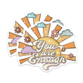 (2 Pack) You are Enough Magnets - Retro Positive Affirmation - Self Love Boho Decor - 5 Inches On Longest Side - Thick Durable Magnet - Made in USA - MAG38310