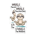 (2 Pack) Sloth Meditation Magnets - Inhale Exhale Calm - Funny Fridge Decor- 5" On Longest Side - Sticks to Smooth Flat Surfaces - Made in USA - MAG11507