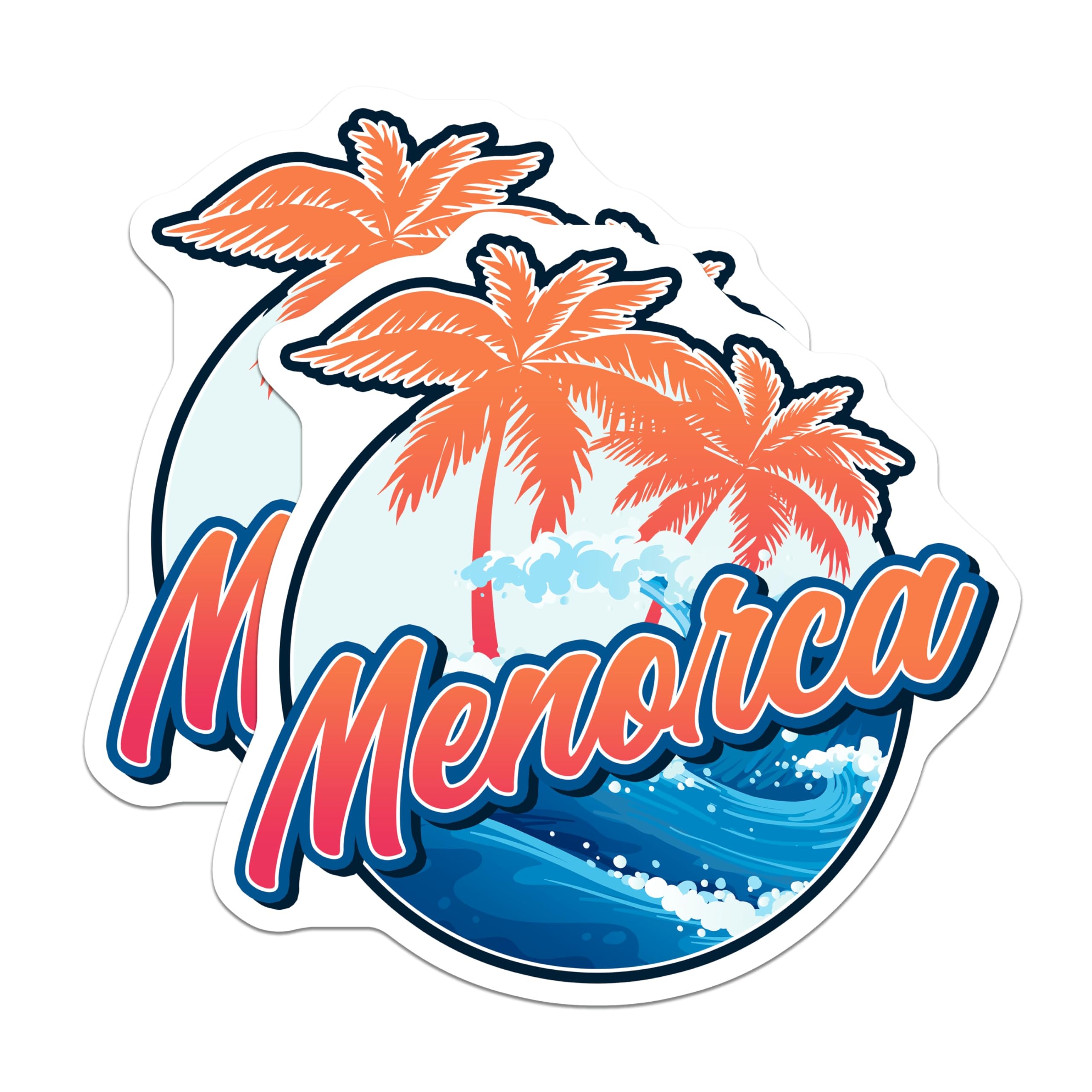 (2 Pack) Menorca Magnets - Spain Island - Travel Souvenir - 5" On Longest Side - Premium Magnet - for Cars, Refrigerators, Toolboxes, Lockers - Made in USA - MAG18287