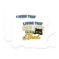 (2 Pack) Living that Nine Lives Magnets - Kind of Tired Cat - Coffee Lover Refrigerator Decor - 5 Inches On Longest Side - Thick Durable Magnet - Made in USA - MAG21338