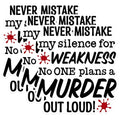 (3 Pack) Silence is Weakness Decals - Murder Plans - Laptop Decal - 3 Inches On Longest Side - Easy Peel & Apply - Made in USA - 3MCS1798