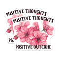 (2 Pack) Positive Thoughts Magnets - Floral Affirmation - Inspirational Home Decor - 5 Inches On Longest Side - Thick Durable Magnet - Made in USA - MAG36442