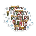 (2 Pack) Christian Christmas Refrigerator Magnets - Festive Holiday Decor - Rudolph Frosty Santa Jesus Message - 5 Inches On Longest Side - Thick Durable Magnet - Made in USA - MAG29407