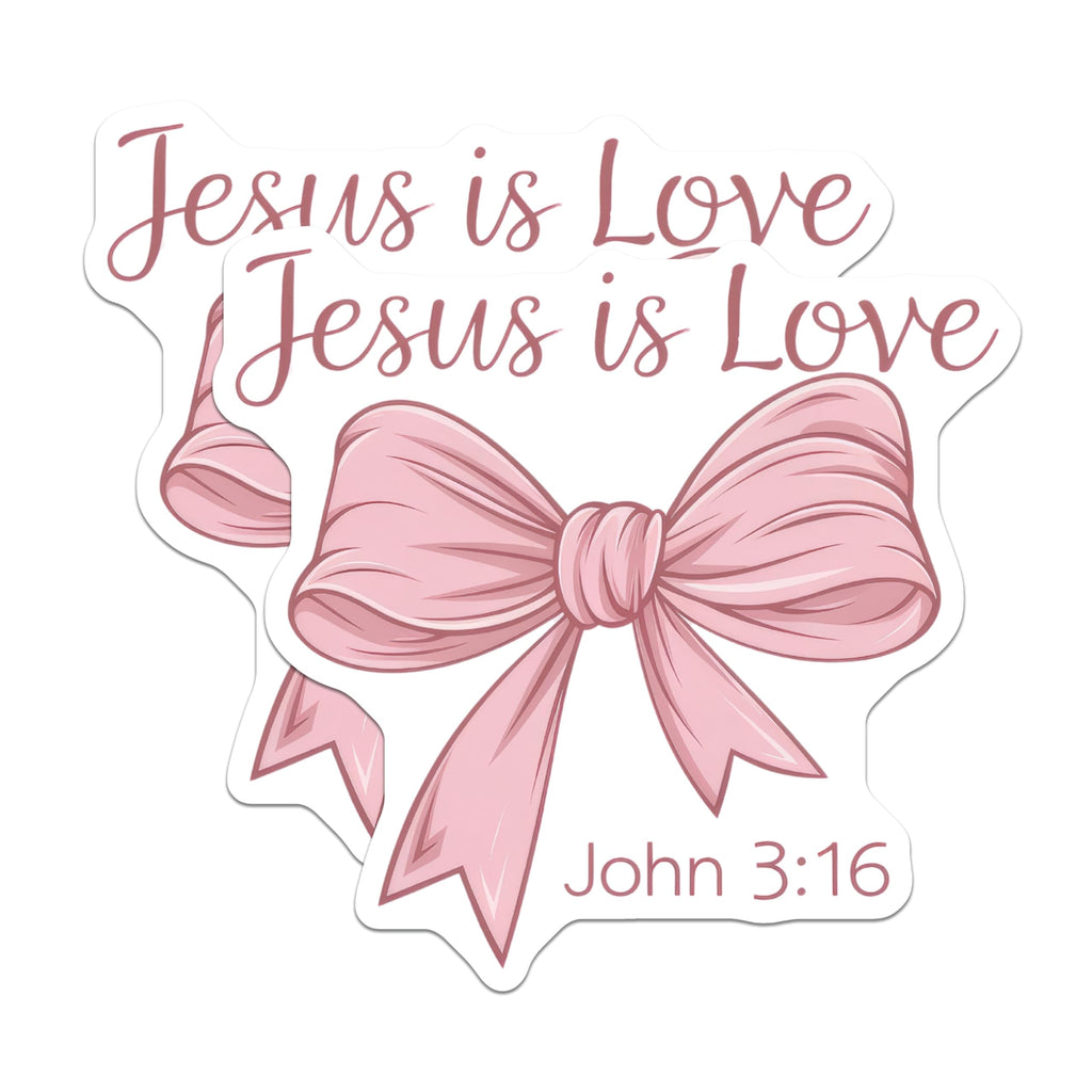 (2 Pack) Jesus is Love Magnets - Scripture John 3:16 Verse - Christian Faith Religious Bible Verse Decor - 5 Inches On Longest Side - Thick Durable Magnet - Made in USA - MAG26040