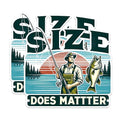 (2 Pack) Size Does Matter Magnets - Fishing Humor Magnets - Outdoor Enthusiast Decor Magnets - Funny Fisherman Quotes- 5" On Longest Side - for Fridges, Toolboxes, Cars - Made in USA - MAG2635